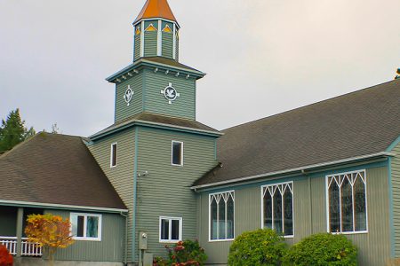 Exterior view of Bethany Free Lutheran Church in Astoria, Oregon